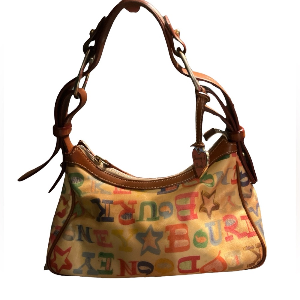 Dooney & Bourke Coated Rainbow Doodle Graffiti Y2K, Boho Handbag Purse Tote 👜 - Picture 2 of 16